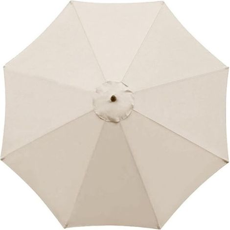 Ersatzbezug Für Sonnenschirm, Gartensonnenschirm, 8 Streben, 3 M, Wasserdicht, Uv-beständig, Ersatzstoff, Beige
