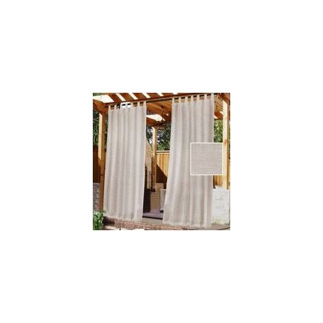 Außenvorhang Mit Oberem Klettverschluss - 2er Set. Wasserabweisende Und Blickdichte Vorhänge, Mit Klettverschluss, Für Pergola, Pavillon, Terrasse, Gartenhaus, H240 X B132 Cm, Naturfarben