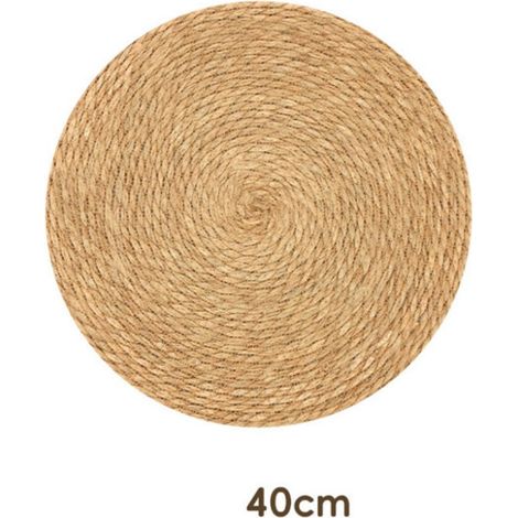 Wetterfestes Jute-teppich – 40 Cm Rund – Für Terrassen Und Gärten – Uv- Und Verschleißfest