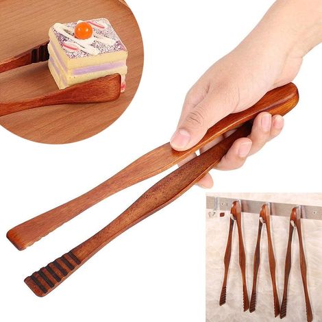 Bambus-zange Für Toast, 26,5 Cm, Bambus-teeklammer, Holzklammern Für Grill, Holzzangen Für Brot, Küchengadgets, Handgefertigte Holzzangen Für Küche, Camping, Grill, Buffet, Restaurant, Weihnachtsgesch