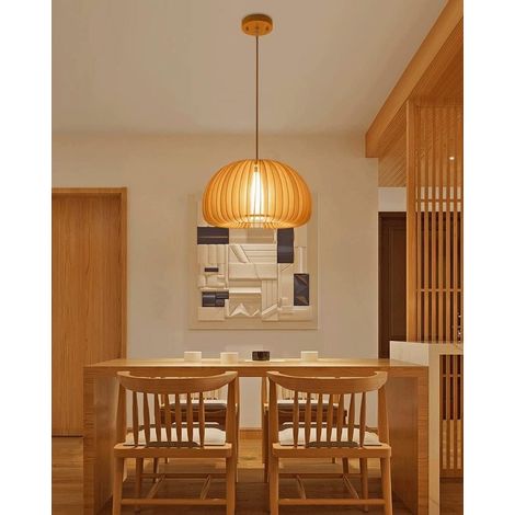 Nordische Kürbis-deckenleuchte, Japanische Hängeleuchte Aus Massivem Holz Für Schlafzimmer, Küche, Restaurant Und Wohnzimmer (größe: Breite: 18 Cm)