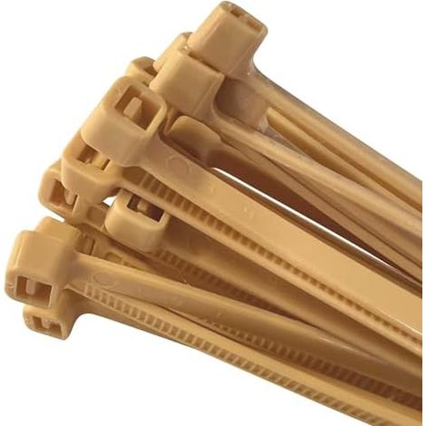 Beige Bambus-kabelbinder 290 X 4,8 Mm, 100er-pack +15-30 % Höhere Festigkeit & Stabilität, Zertifizierte Premium-qualität