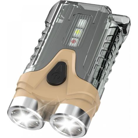 Led-taschenlampe, Ultra Stark, 800lm, Wiederaufladbar, Mini-schlüsselanhänger-taschenlampe Mit Magnet, 7 Modi, Ipx5 Wasserdicht, Für Camping, Wandern Und Outdoor