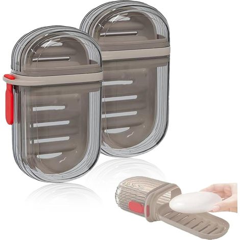 2er-pack Wasserdichte Seifendosen Mit Abtropfschale – Geeignet Für Zuhause, Badezimmer, Reisen, Camping Und Outdoor