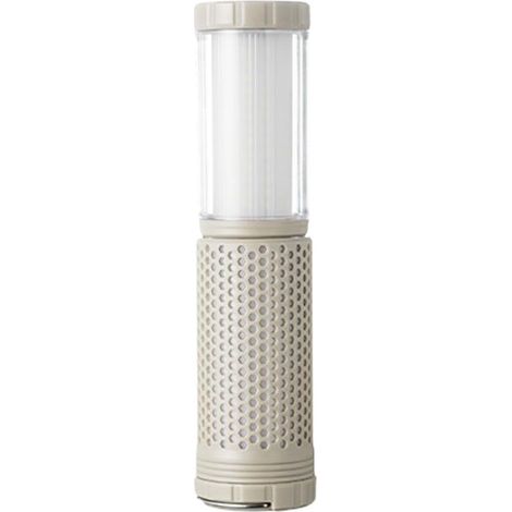 Campinglampe, Beige, 5,7 X 5,7 X 23 Cm, 1 Stück, Wanderlampe, Zeltlampe, Teleskopisch, Wiederaufladbar, Geeignet Für Outdoor-aktivitäten.