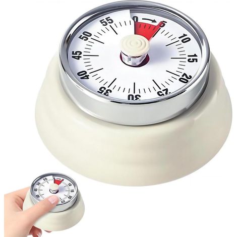 Küchentimer, Mechanischer Küchentimer, Magnetischer Timer Mit Adsorptionsfunktion, Anzeige Der Verbleibenden Zeit Mit Tonalarm, 60 Minuten