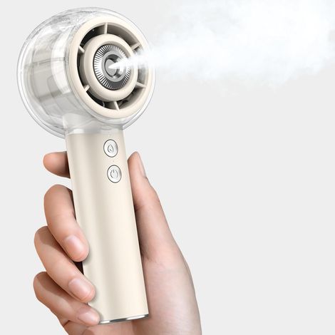 Tragbarer Hand-nebelventilator, Mini-usb-ventilator Mit Starkem Turbo-motor, 6000 Mah Wiederaufladbare Batterie, 4 Geschwindigkeitsstufen, Für Reisen, Outdoor, Sommergeschenk Für Frauen Und Männer (be