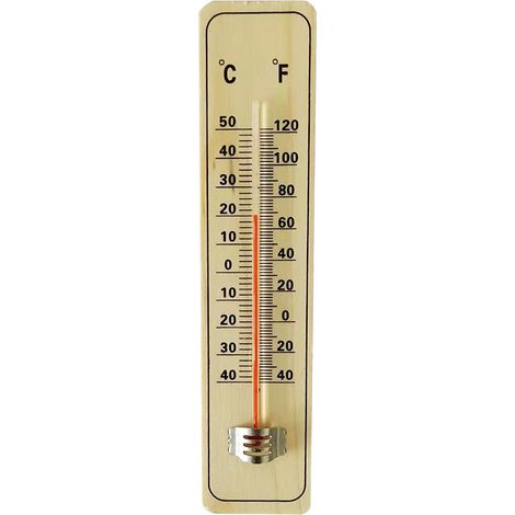 Traditionelles Holzthermometer Zur Messung Der Raumtemperatur – Geeignet Für Innen- Und Außenbereiche, Ideal Für Zuhause, Büro, Garten, Gewächshaus Oder Garage