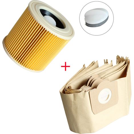 Staubbeutel Und Patronenfilter Kompatibel Mit Wd3 Premium, 3.300 M, 3.200, Wd3.500 P – 5er-pack Hohe Kapazität