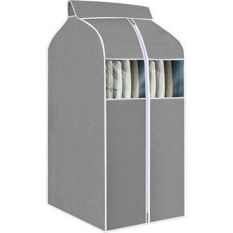 Beige Aufhängbarer Kleidersack, Aufbewahrungstasche Für Kleiderbügel Mit Transparenten Pvc-fenstern, Staubdichte Schutzhülle Für Kleiderbügel 60x48x100 Cm