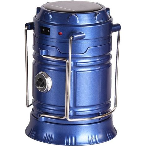 Tragbare Campinglampe, Blau, 9913,5 Cm, 1 Stück, Wiederaufladbar, Wasserdicht, Wanderlaterne, Campinglampe Für Zelt.