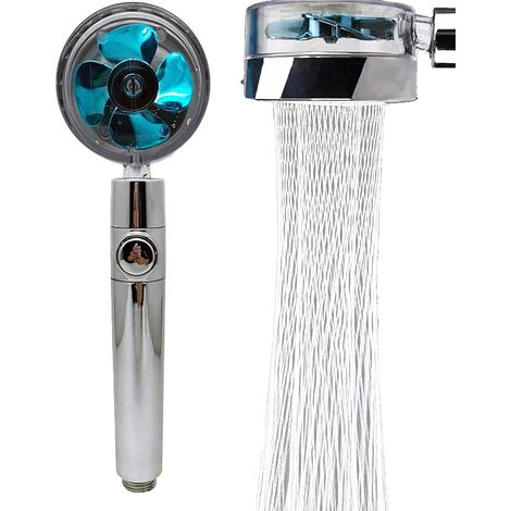 1 Stück Hochdruck-einstellbare Mehrfarbige Duschkopf Mit Propeller Für Kinder (blau)