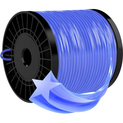 Forever Speed Spule Für Rasentrimmer, 5-schneidiger Nylon-trimmerfaden, 2,4 Mm X 100 Meter, Blau