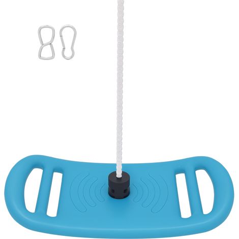 Kinderschaukel Für Innen Und Außen Mit Verstellbarem Seil, Karabinerhaken, Max. Belastung 70 Kg, Blau