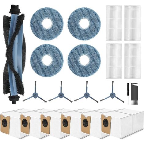 Ersatz-zubehörset Für Omni C20, 1 Hauptbürste, 4 Stoffwischpads Für Wischmopp, 4 Seitenbürsten, 4 Hepa-filter, 6 Staubbeutel, 1 Reinigungswerkzeug, 1 Schraubendreher