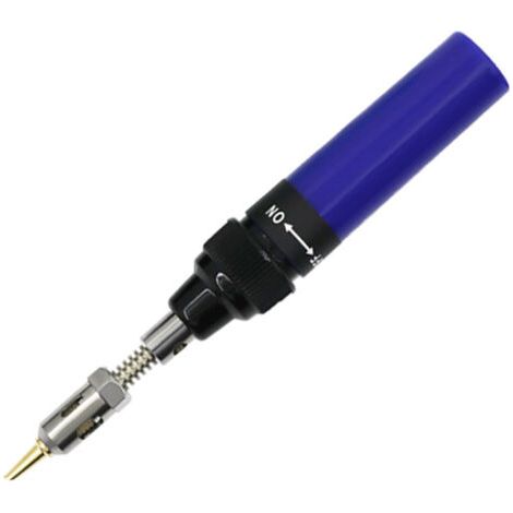 Drahtloser Butan-gaslötkolben, Gas-schweißbrenner, Lötpistole, Stift-werkzeug 1300 ℃ (1 Stück, Blau)