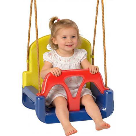 3-in-1 Kinderschaukel Für Den Garten, 42 X 33 X 120-180 Cm, Blau