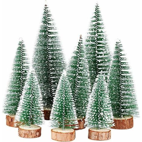 Weitere Weihnachtsdekorationen, 8 Künstliche Weihnachtsbäume, Mini-weihnachtsbäume, Miniature Tischdekorationen Für Den Innenbereich, Kleine Grüne Tannenbäume, Tischdekorationen Für Die Weihnachtsfeie