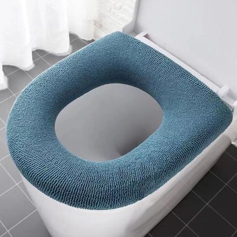 2er-set Extra Dicke Wc-sitzbezüge – Weicher Stoff, Waschbar, Einfache Installation, Komfortabler Toilettensitzbezug (36x44 Cm)