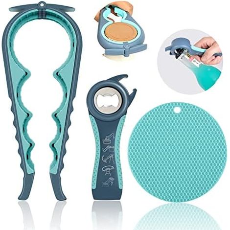 Glasöffner Für Schwache Hände, Ältere Menschen Mit Arthritis, Multifunktionaler 5-in-1-flaschenöffner Für Arthritische Hände Mit Rutschfestem Gummipad