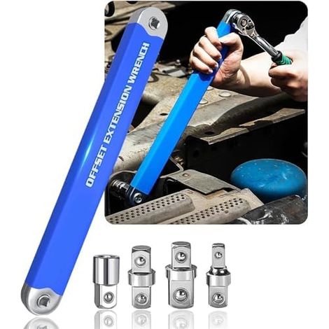 Versetzter Ratschen-nullgrad-verlängerungsadapter, Schlagadapter Mit Quadratischem Antrieb 1/2", 1/4", 3/8", Professionelles Werkzeug Für Die Autoreparatur (1 Stück)