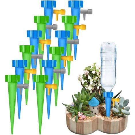Satz Mit 12 Einstellbaren Und Einfach Zu Bedienenden Automatischen Bewässerern Für Topfpflanzen, Blumen, Garten Und Zimmerpflanzen