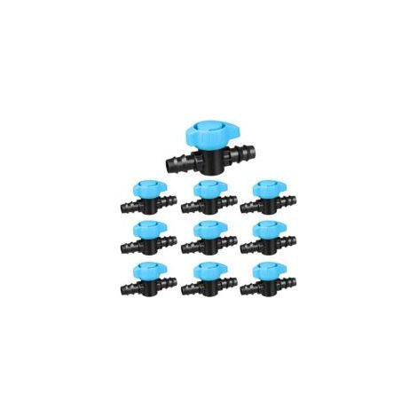 10er Pack Absperrventile Für Tropfbewässerung, Gerade 16mm Bewässerungsventile Für Garten Und Pflanzen Mit Hinterem Schlauchanschluss