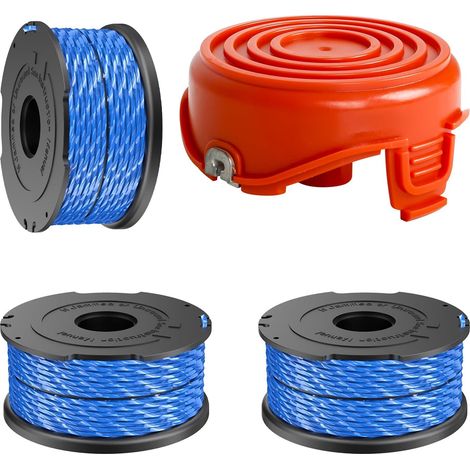 Black And Decker A6441 Ersatzfaden-spule Für Black & Decker Rasentrimmer Gl315 Gl350 Gl650 Gl652 Gl655 Gl660 Gl680, 1,65 Mm Durchmesser Und 12,2 M Länge