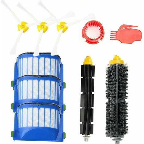 Zubehör Für Irobot Roomba 600er Serie Wartungsset Mit Bürsten & Filtern, Ersatzteil-kit Für Roomba 600er Serie 605 610 612 615 620 630 645 650 660 670 675 680 681 695 696. 10-teiliges Set