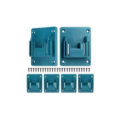 6er-set Halterungen Für Makita-akkus (14–18 V), Wandhalterung Mit Schrauben, Blau