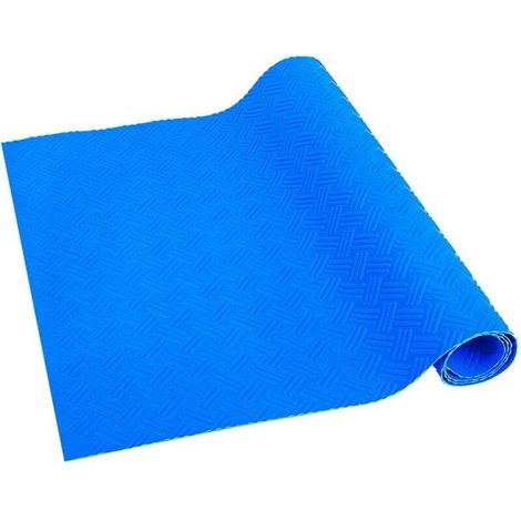 Rutschfeste Matte, Blau, Wellenmuster, Poolleiter-matte, 90x23 Cm/ 35,4x9,1 Zoll. Sicherheitsmatte Für Pooltreppen, Schutzmatte Für Aufstellpool-leitern.