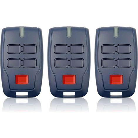 3 X Fernbedienung Für Tor Bft Mitto B Rcb4, 433,92 Mhz, 4 Tasten, 4 Kanäle, Blau, Rolling Code Für Rolling Bft Mitto B Rcb04 R1 Clear Ice Rcb02 Vineyard