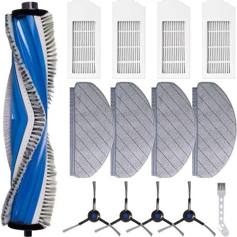 Alovez Zubehör-set Für Ecovacs Deebot N20 / N20 Plus / N20 Pro Plus Saugroboter, 1 Hauptbürste, 4 Hepa-filter, 4 Seitenbürsten