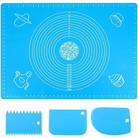70x50cm Silikon-backmatte, Antihaft-wiederverwendbare Backmatte Mit Rutschfesten Maßen, Backmatte Für Fondant, Torten, Pizza Und Teig, Ausrollmatte, Arbeitsflächenmatte