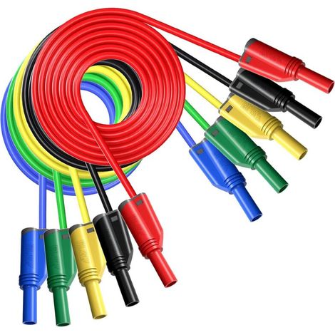 Silikon-prüfkabel Mit 4-mm-bananensteckern, Vollständig Isoliert, Stapelbare Sicherheits-bananenstecker, Flexibles Verlängerungskabel Für Multimeter