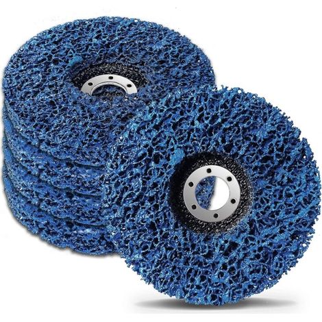 5 Stück Reinigungsscheiben (blau) 125 Mm, Farbentfernungsschleifscheibe, Poly-schleifband, Rost- Und Farbentferner, Reinigungsscheibe Für Winkelschleifer