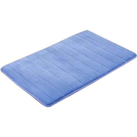 Weicher Memory-schaum-badevorleger – Rutschfester Und Absorbierender Gummiteppich Für Küche Und Bad, 50 X 80 Cm, Blau
