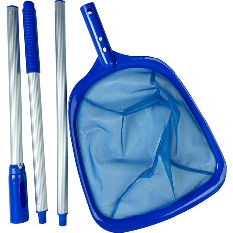 Feinmaschiger Poolkescher, Bodenkescher Für Ihren Pool, Zum Aufsammeln Von Oberflächenblättern, Poolkescher Mit 120 Cm Stiel, Oberflächenkescher Für Den Pool