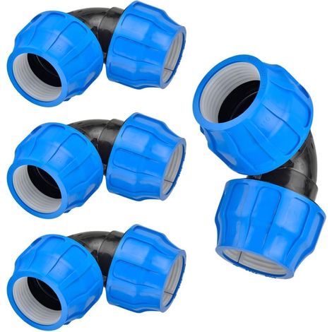 Satz Von 4 Hochdruck-polyethylen-verbindungsstücken Für Garten, Gemüsegarten Und Landwirtschaft, 50 Mm