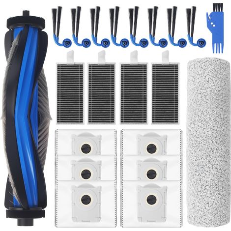 21-teiliges Zubehör-set Für Ecovacs Deebot X9 Pro Omni, Ersatz Für Staubsauger, 8 Seitenbürsten, 6 Staubbeutel, 4 Filter, 1 Wischrolle, 1 Hauptbürste, 1 Reinigung