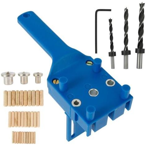 Einstellbare Bohrschablone Für Die Holzbearbeitung, Zum Bohren Von Löchern Mit 6/8/10 Mm Durchmesser, 41-teilig.