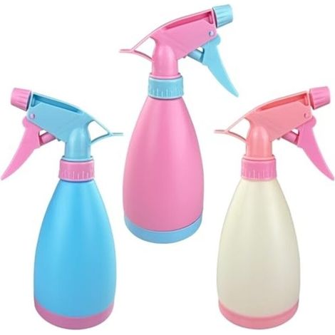 3 Stück 500ml Sprühflaschen Leere Nachfüllbare Flaschen (reis-rosa-blau)