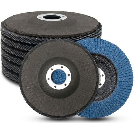 Lamellenschleifscheibe 125mm – Körnung 40/60/80/120 – Zum Entgraten Und Polieren Von Metall, Holz, Lack – 8er-pack Blaue Schleifscheiben