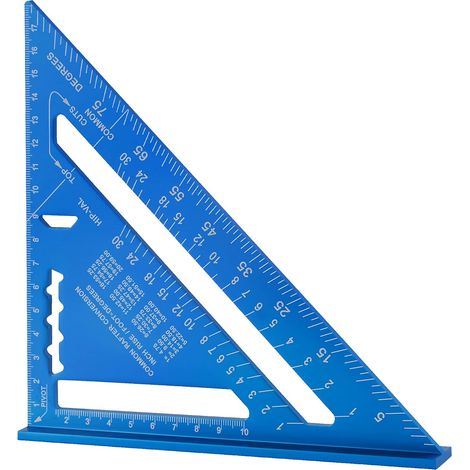 Dreiecklineal 180 Mm, Winkelmesser, Hochpräzises Dreiecklineal Aus Aluminiumlegierung, Messwerkzeug Für Ingenieure Und Zimmerleute (metrisch Blau)