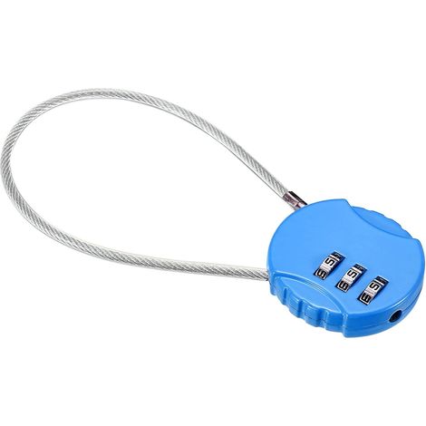 Blaue Kombinationsschlösser, 3,7 Cm Breit Und 5 Cm Hoch (innenhöhe), Rückstellbare 3-stellige Sicherheitsschlösser.