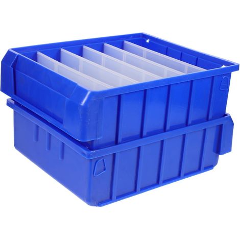 Werkzeug-aufbewahrungsbox Und -schrank, Lager-organizer Mit Unterteilten Fächern Für Kleinteile, 300x230x90 Mm, Blau
