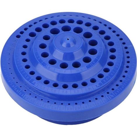 Bohrer-aufbewahrungsbox Für 1-13 Mm, Runder Bohrer-organizer Mit 100 Löchern, Werkzeugbehälter