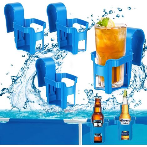 Pool-getränkehalter, 4 Stück Abnehmbare Randständige Pool-becherhalter, Auslaufsicher, Pool-zubehör, Untersetzer Für Sommerfeste Am Strand Und In Badewannen