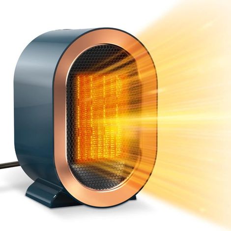 Bleu Heizlüfter 1200w, Elektrische Heizung Mit 2 Modi, Tragbarer Ptc-keramik-heizer, Schnelles Aufheizen In 3 Sekunden, Leise