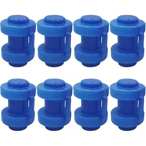 8 Stück Trampolin-endkappen Ø 25 Mm, Ersatzteil Für Trampoline, Für Trampolin-netzstangen, Blau